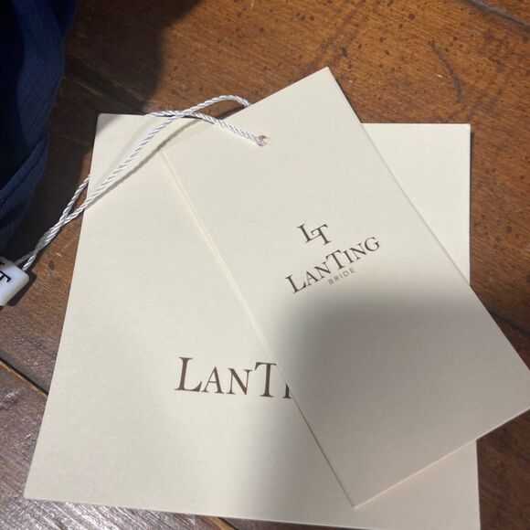 LT LanTing Dress Sz 18 Navy Mother of the Bride Wedding Tank/Jacket‎ Minimalist - Picture 12 of 12